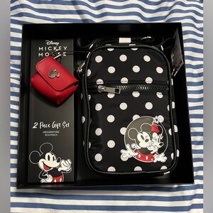 NWT Mickey Mouse Box set with crossbody and tech pouch/keychain